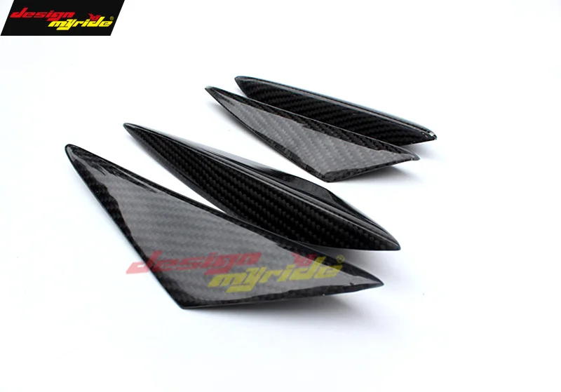 E81 E82 4Pcs Carbon Front Bumper Splitter Fin Air Knife Auto Body Kit For BMW F20 118i 120 125 130 Car Lip | Автомобили и