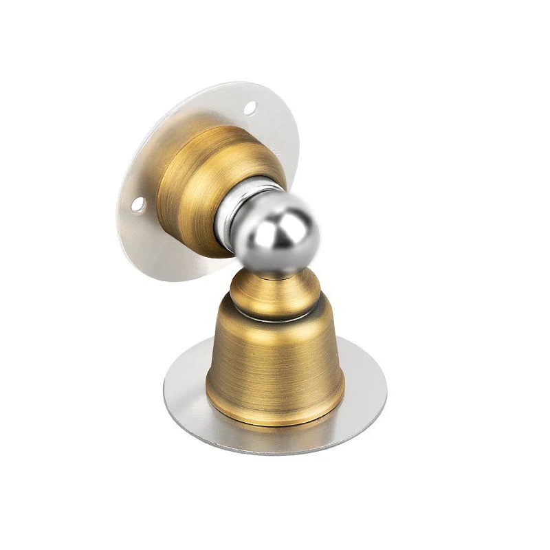 Yellow Bronze KAK нержавеющая сталь магнитный дверной стопор стикер туалетное стекло скрытые дверные держатели Catch напольный не-Пробивной дверной стоп дверное оборудование - Цвет: Yellow Bronze