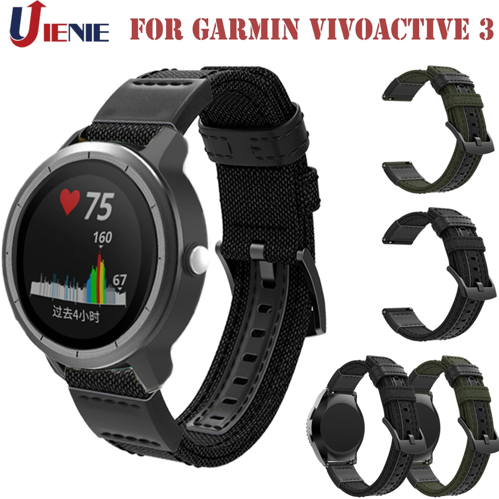 20 мм нейлоновый ремешок для наручных часов Garmin Vivoactive 3 Смарт браслет Samsung Galaxy Watch 42