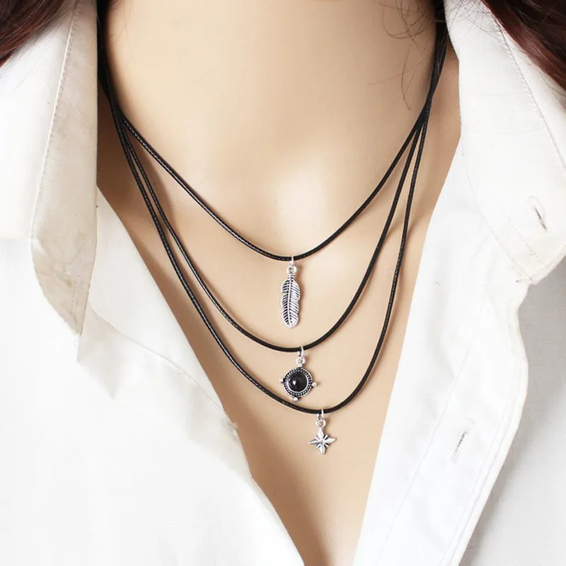 Женский 3 шт./компл. новая мода луна звезды солнце подвеска колье ожерелье для