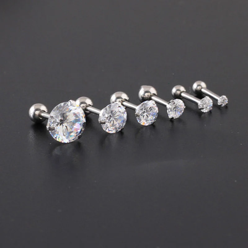 Новинка 1 пара хит 2 мм 8 женские сверкающие ногти маленькие шпильки пирсинг