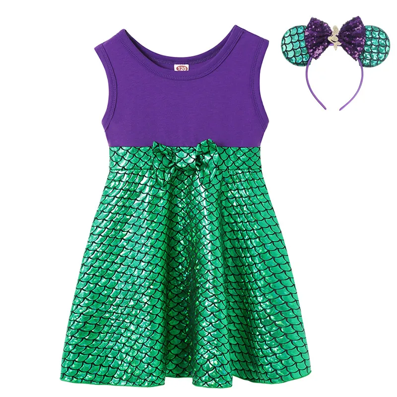 Платье белоснежно-белоснежное для девочек с изображением героев мультфильма