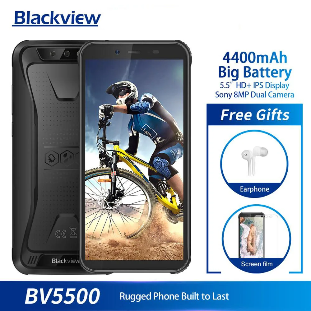 Водонепроницаемый смартфон Blackview BV5500 прочный водонепроницаемый мобильный