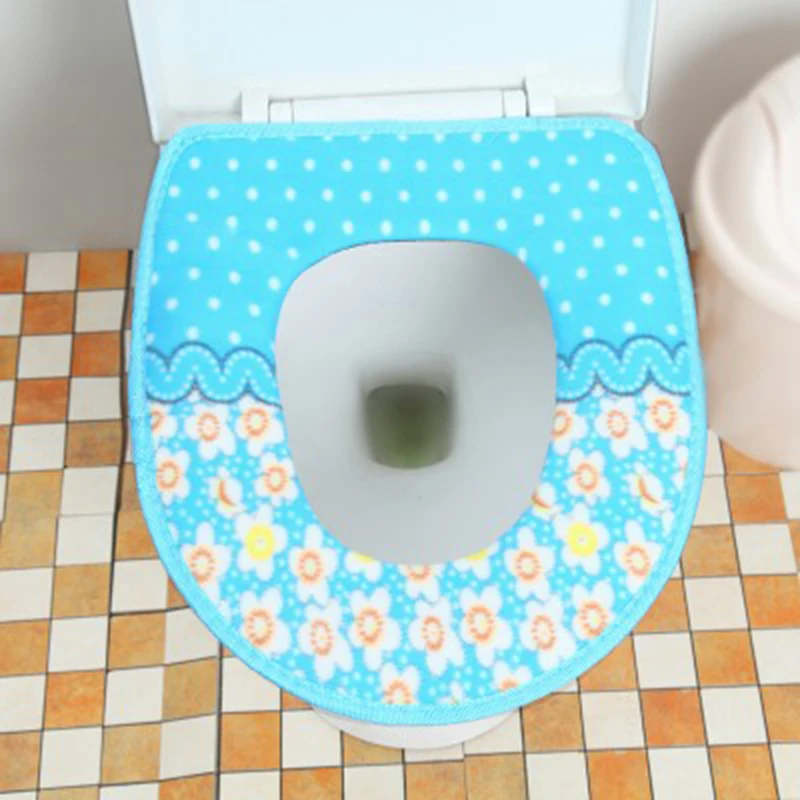 Утолщенный мягкий чехол для унитаза теплый коврик ванной набор замшевый крышка