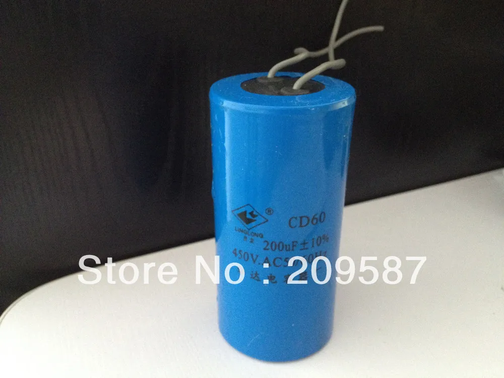 Конденсатор двигателя переменного тока CD60 450VAC 200 мкФ|capacitor cd60|capacitor startcapacitor ac |