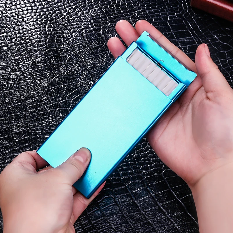 Ультратонкий Модный чехол для сигарет с креативными трубами тонкий