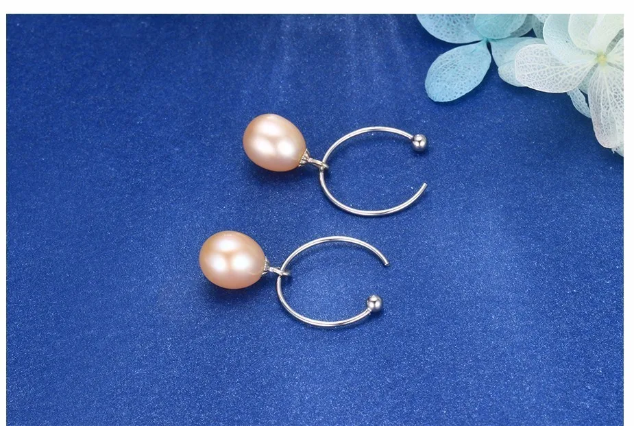 Dainashi new arrival 925 silver freshwater natural real pearls ear rings fine jewelry for women gifts