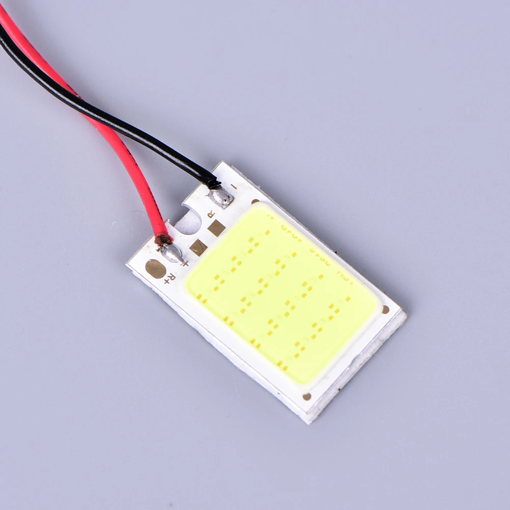 LED COB чип авто Интерьер Свет Панель чтения карта лампа гирлянда Купол адаптер 12 В