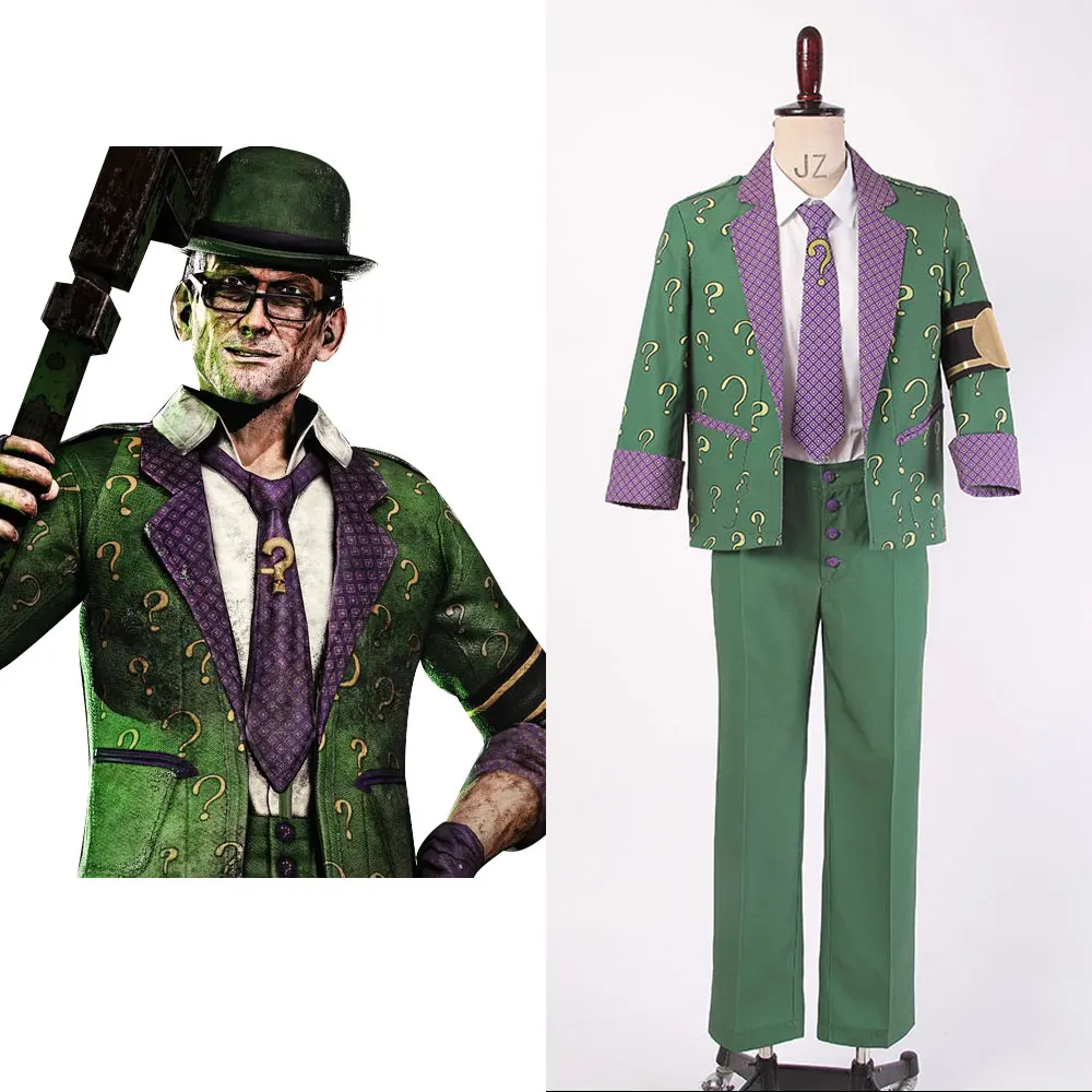 Бэтмен: Arkham City The Riddler Dr.Edward Nigma карнавальный костюм полный комплект вечерние