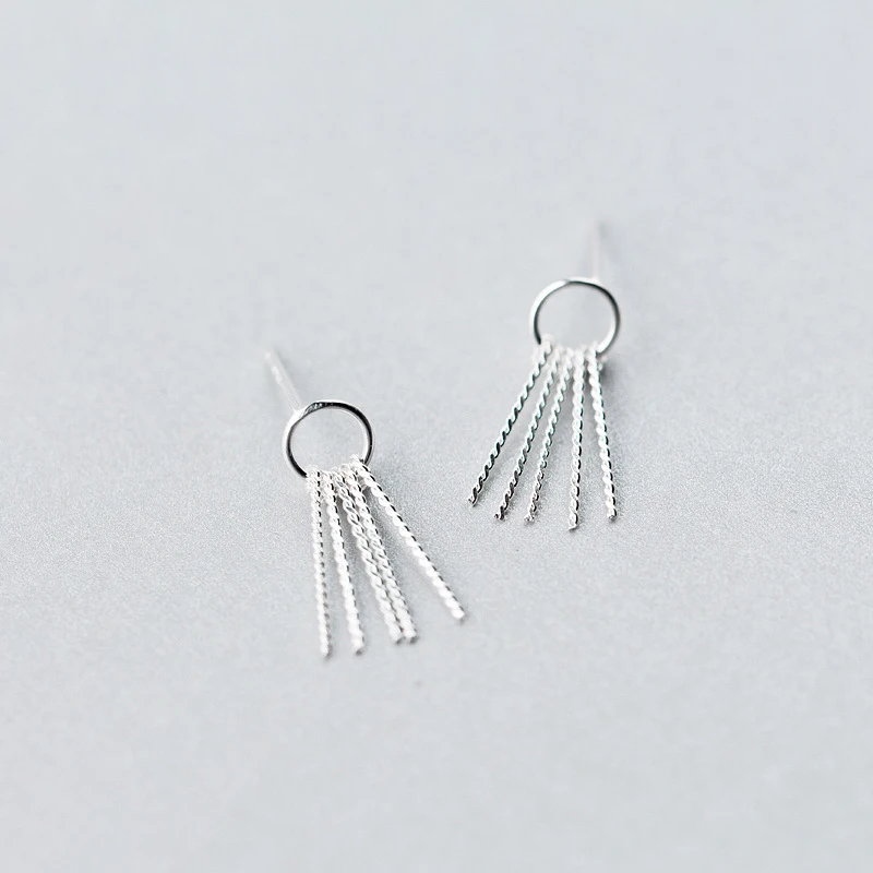 Серьги из стерлингового серебра 925 пробы женские модные маленькие серьги с