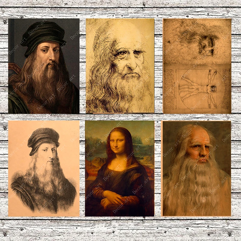 Mona Lisa The Scientist Da Vinci холст живопись винтажные настенные картины крафт-постеры с