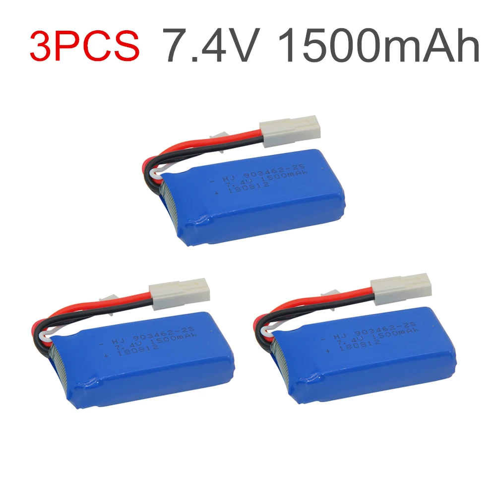 3 шт 7,4 V 1500mAh литий-ионная аккумуляторная батарея для FT009 дистанционного controlboat батарейка для катера 903462 7,4 V 1500mah EL EL-2P штепсельной вилки