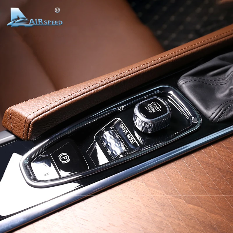 Скорости полета для Volvo XC60 XC90 S90 V90CC аксессуары салона наклейки Шестерни Кнопка Ручного Тормоза Обложка отделка украшения стайлинга автомобилей