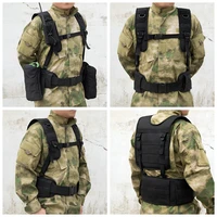 molle tactical girdle belt set with shoulder strap simple vest military airsoft forces heavy duty hunting clothing