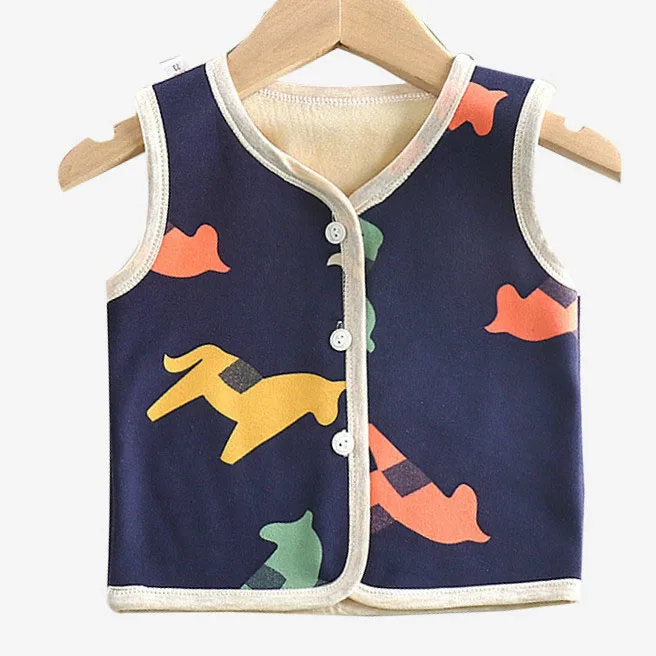 

Fashion Winter Warm Kids Baby Girl Warm Waistcoat Jacket Solid Sleeveless O-neck Spring Outwear Autumn Vest 12M-7Y Boys Vest