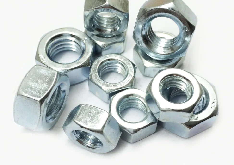

100pcs/Lot Metric DIN934 M5 Zinc Plated Carbon Steel Hex Nut Hexagon Nut Screw Nut
