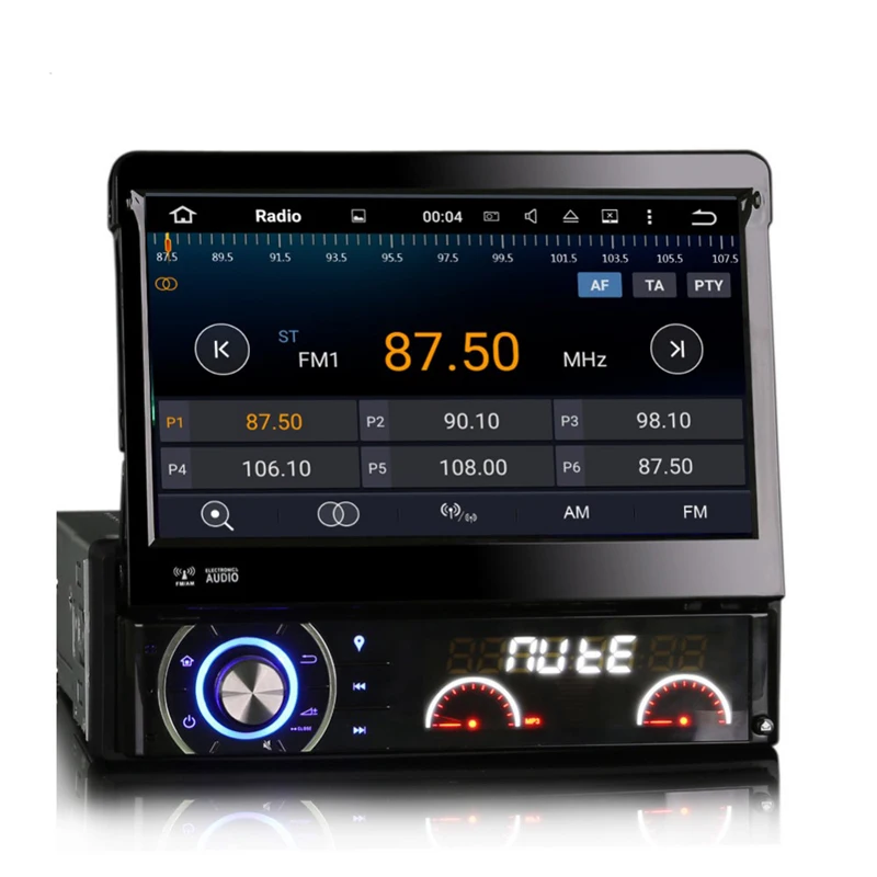 7 дюймов 1024*600 Android 1 DIN автомобильный DVD плеер GPS навигация один din автомобильное радио стерео Bluetooth управление
