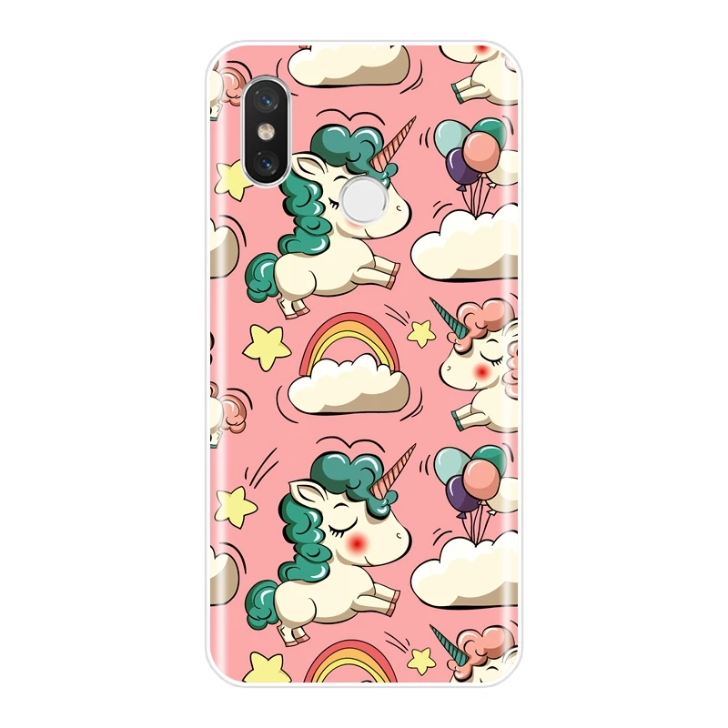 Милый чехол для телефона с единорогом Xiaomi Mi 5 5C 5S 5X 6 6X Plus силиконовый мягкий из ТПУ
