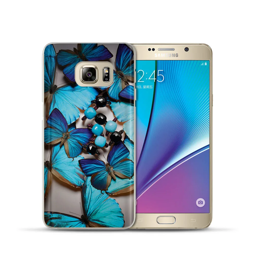 Для Samsung Galaxy J3 J5 J7 A5 A3 2017 2016 2015 S6 S7 Edge S8 S9 Plus Coque Cover Capas бабочка перо чехол для