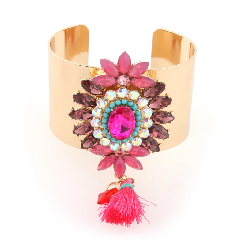 NeeFuWoFu New Crystal Glass Bracelets Copper bangles for women Fashion luxury Jewelry charm new brand collection full pave | Украшения и