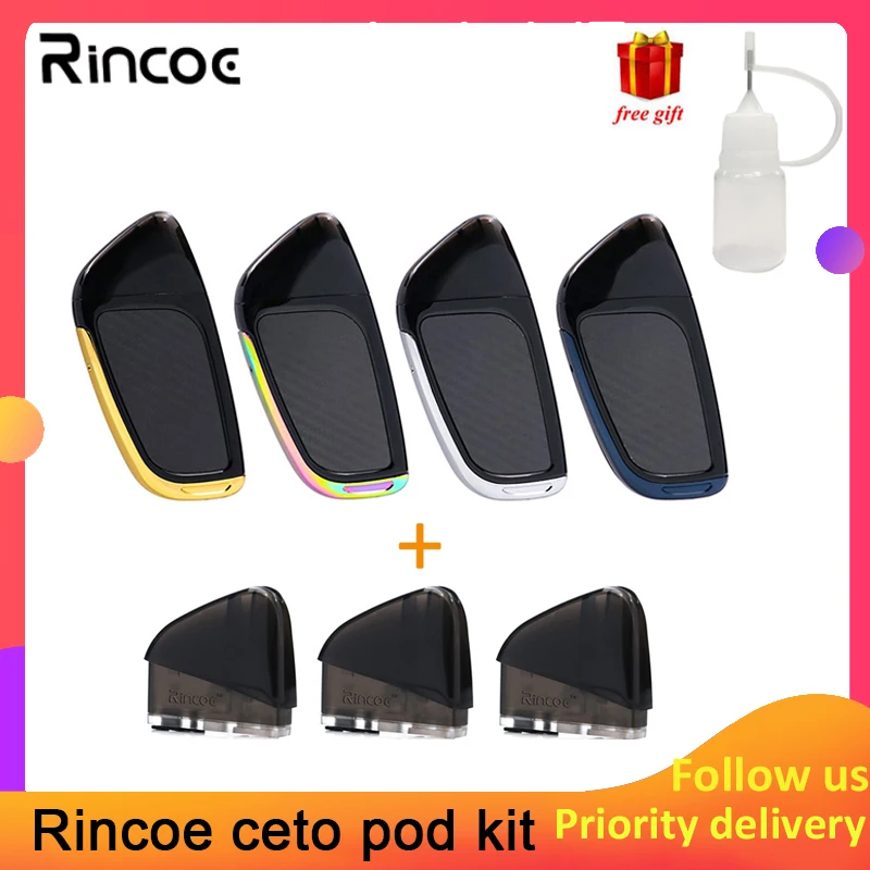 Оригинальный Rincoe Ceto Vape Pod система все в одном стартовый комплект с аккумулятором