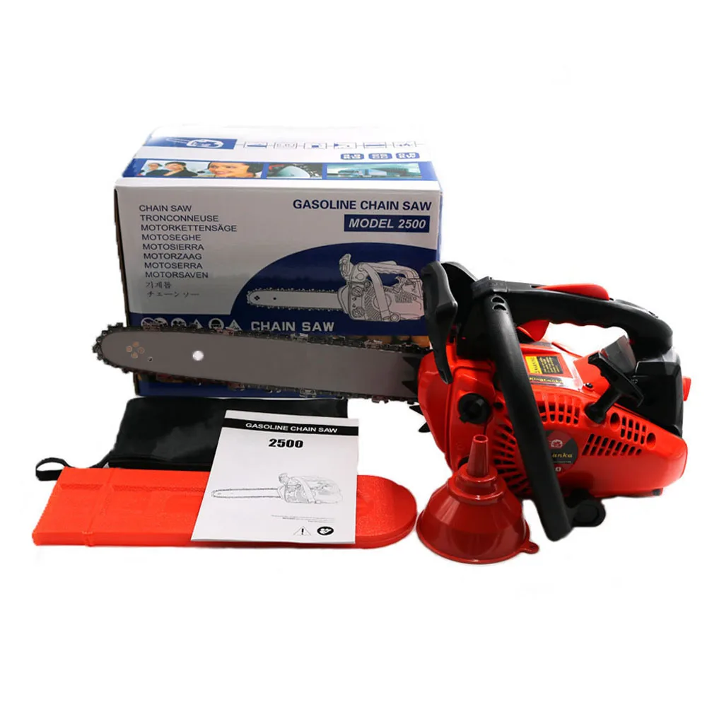 

Professional wood cutter chain saw 2500 Gasoline CHAINSAW ,25CC CHAIN SAW, Small Mini Chainsaw with 12"Blade