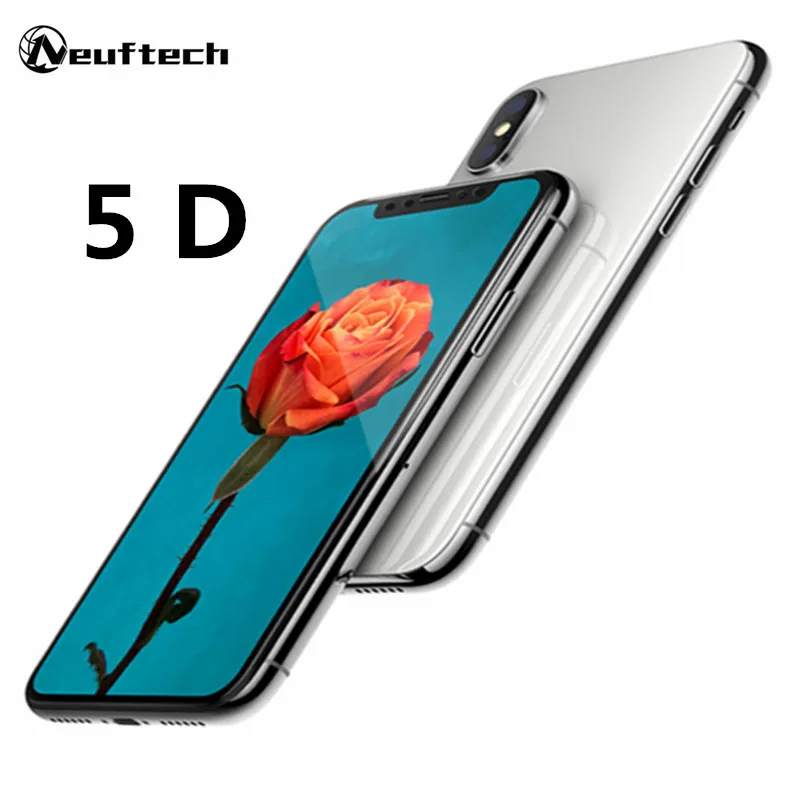 Neuftech 5D полное покрытие из закаленного стекла для iPhone 7X6 S 6 8 защитное стекло на 7 Plus