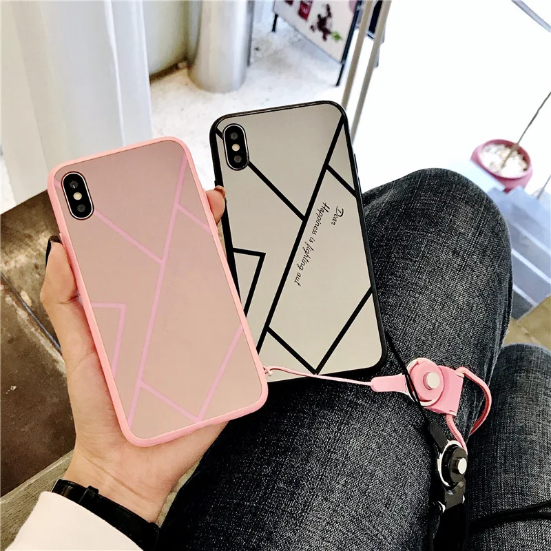 Симпатичное Яблоко iphone 7 8 plus чехол Желе покрытие зеркало макияж 6s x xr xs max Чехлы tpu +