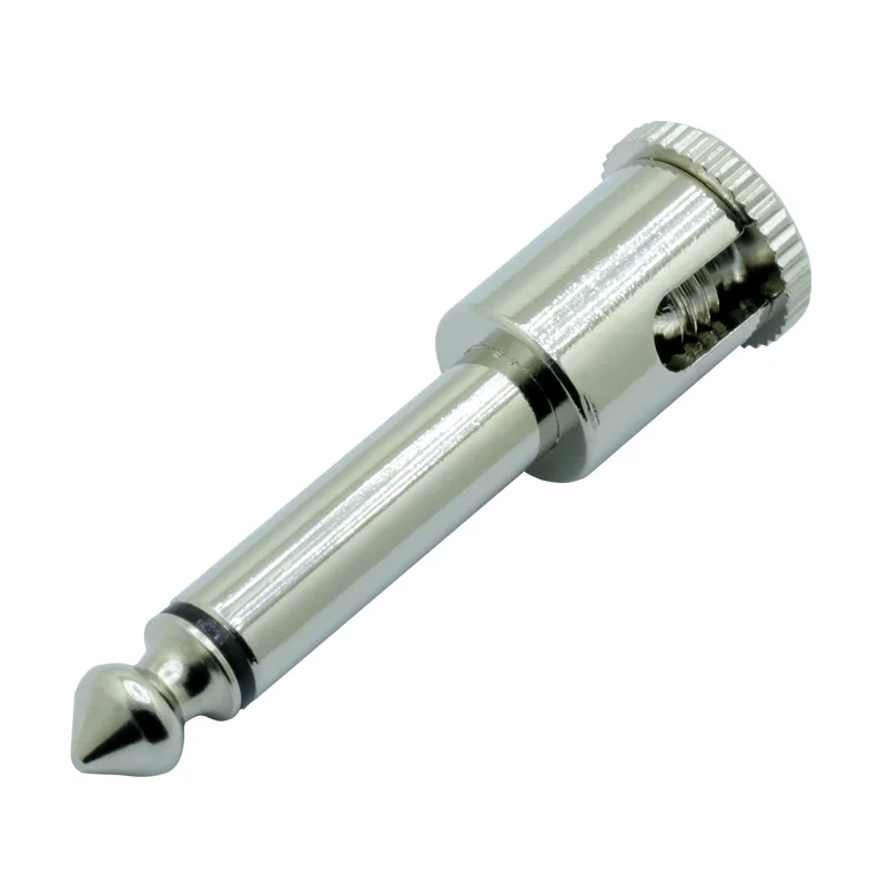 100pcs 2Poles 6.35mm Mono Male Plug Nickel Plated Audio 1/4 Screw Solder-free Guitar Microphone Jack Connector | Обустройство дома