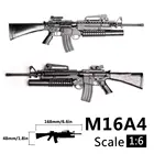 Масштаб 16, модель M16A4, строительные головоломки, коллекционные Строительные кирпичи, военная винтовка, игры Sandpan 4D