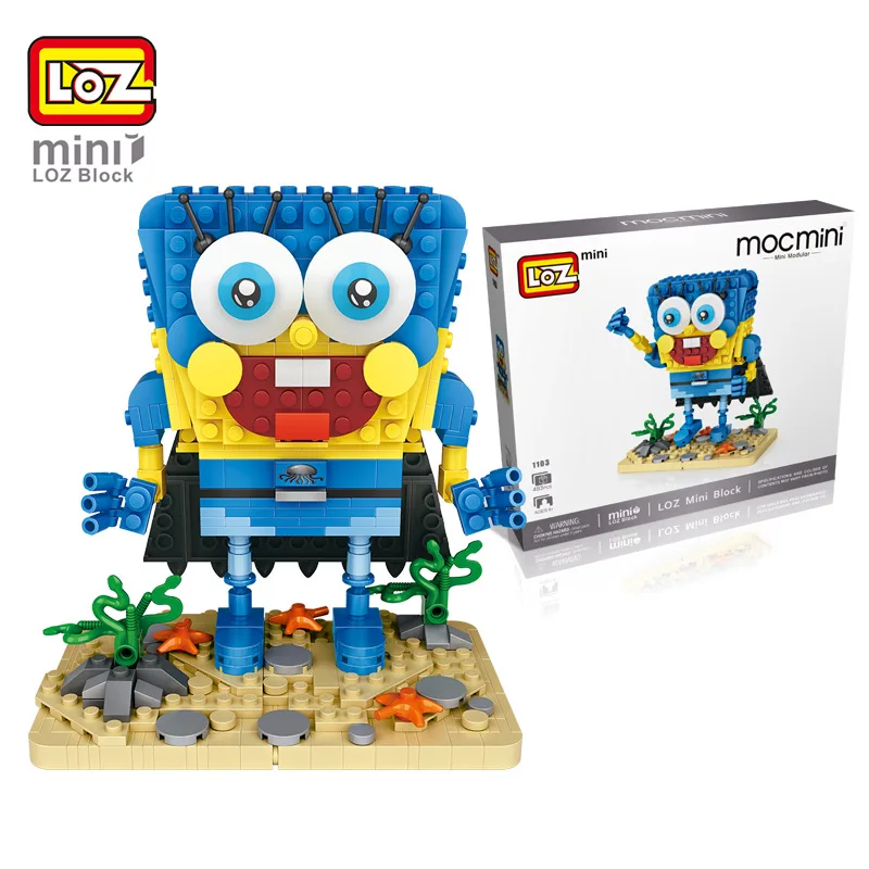 LOZ Губка Боб здания конструктор Сделай Сам Кирпичи фигурки игрушки Дети