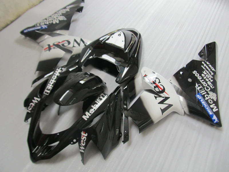 100% новый Обтекатели Кузов для Kawasaki ZX10R 2004 2005 обтекатель Ninja комплект ZX 10R 04 05 Белый