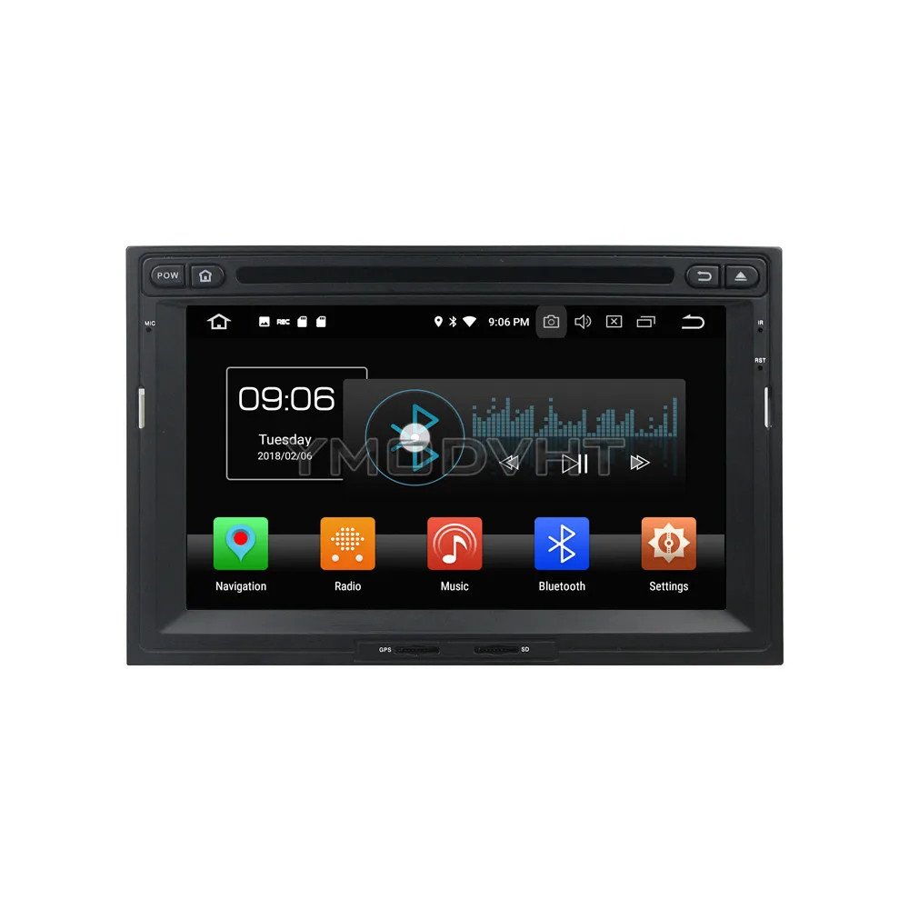 YMODVHT 7 дюймов Android 8 0 Восьмиядерный 4 ГБ Автомобильный DVD Радио Стерео GPS для Peugeot