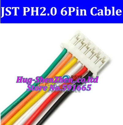 JST 2, 0  PH2.0 PH 2, 0 6pin PH-6p    250   24AWG