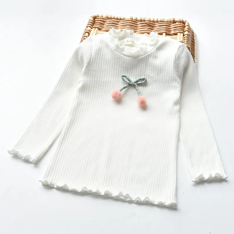 Dfxd/осень 2017 г. детские для девочек Новинка с длинным рукавом Нижняя рубашка