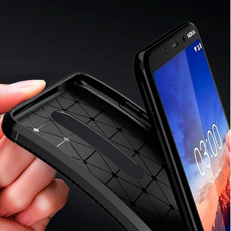 NOWAL в ретро-стиле из углеродного волокна Мягкий силиконовый чехол для Nokia X7 X6 X5 X3 2 1