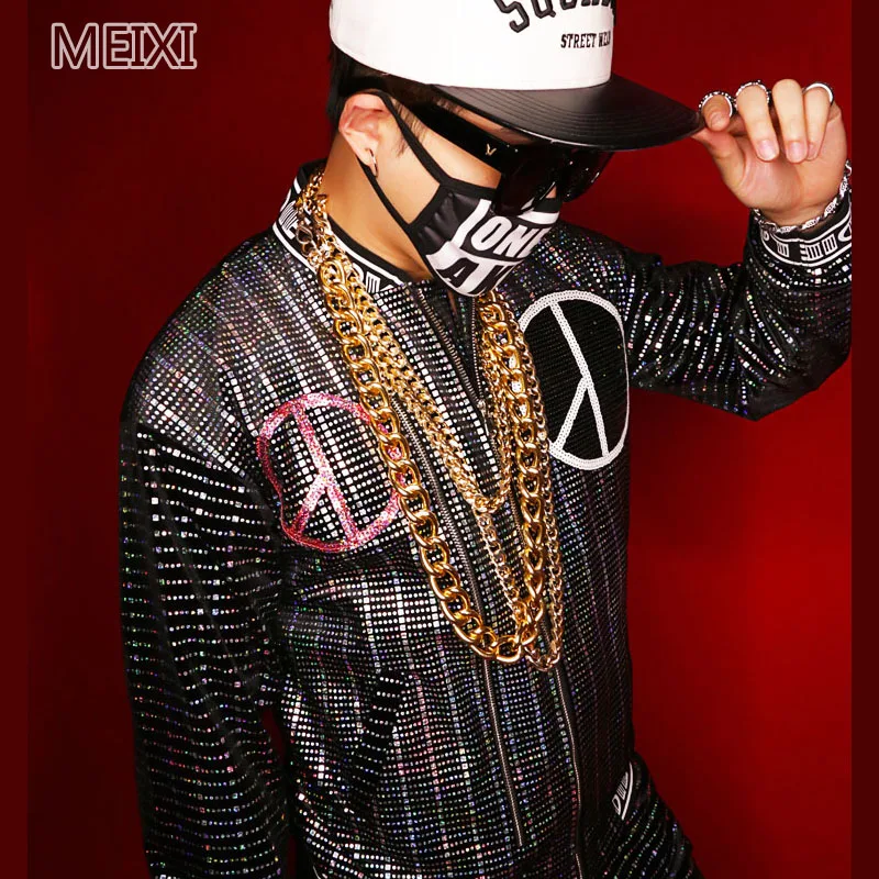 G-Dragon GD яркая лазерная вспышка куртка оригинальный мужской DJ певец BIGBANG