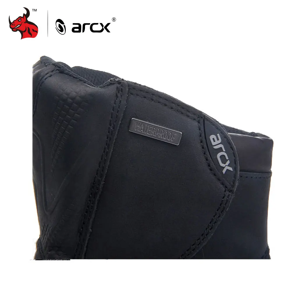 ARCX мужские мотоциклетные ботинки из натуральной коровьей кожи