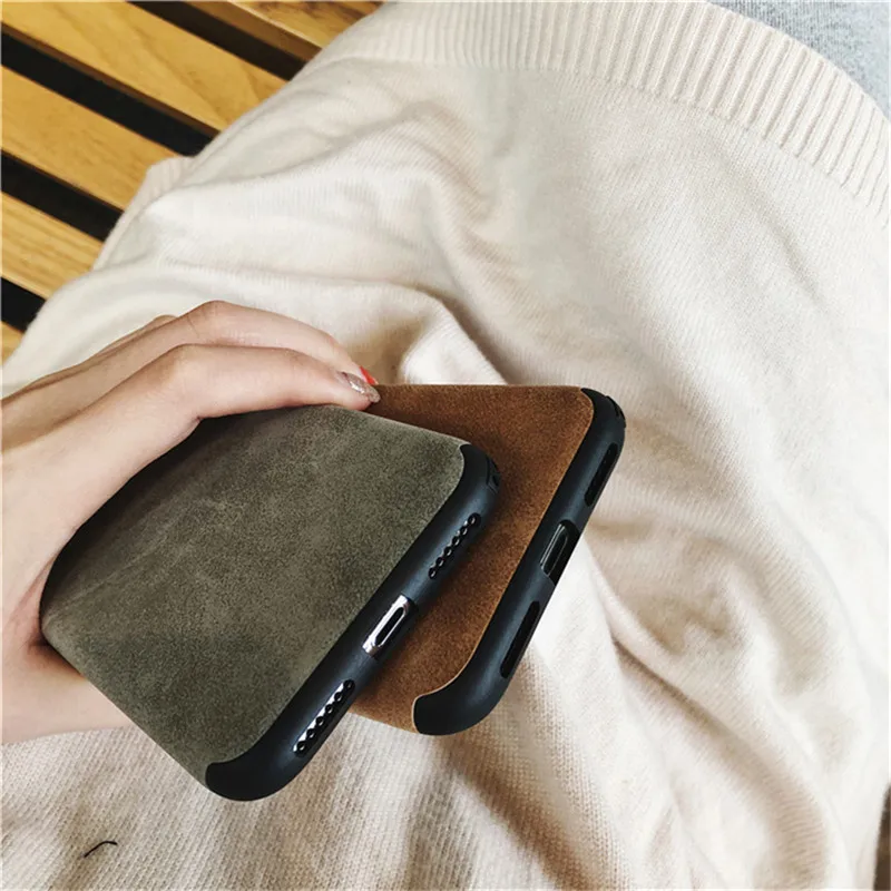 Simple Suede cloth phone Cases For iphone XS Max XR Matte soft silicon Case for 7 8 6 6s plus case cover capa |