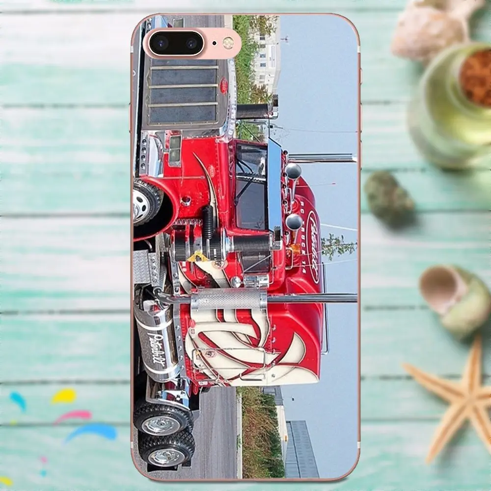 Грузовики peterbilt черная кожа Мягкий силикон TPU прозрачная для телефона Apple iPhone 4 4S 5