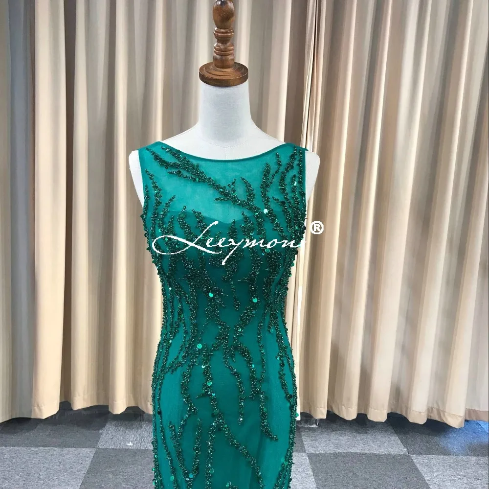 Luxury Sleeveless Sexy Beaded Sequined Mermaid Evening Dresses Sparkly Gown Fashion Long Dress vestido de festa longo | Свадьбы и
