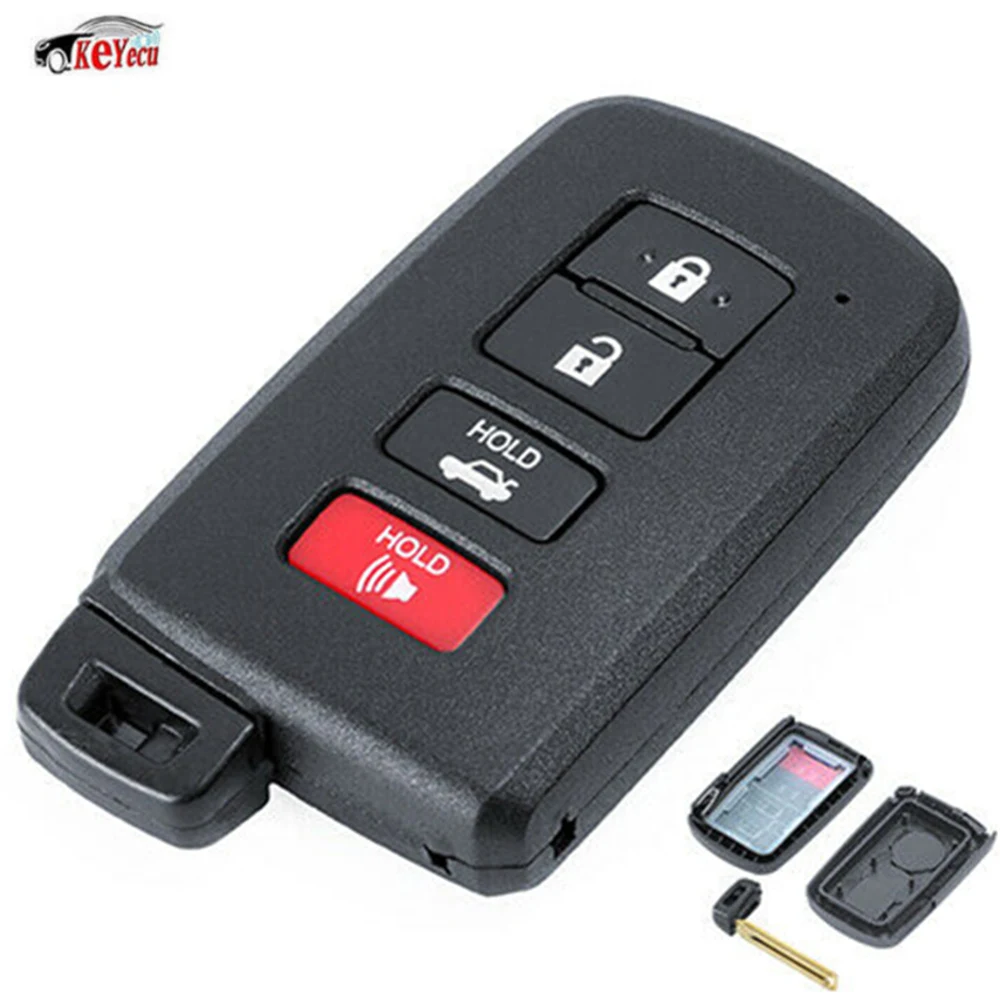 KEYECU Замена дистанционного ключа корпус Fob 4 кнопки для Toyota Corolla Avalon Camry-HYQ14FBA