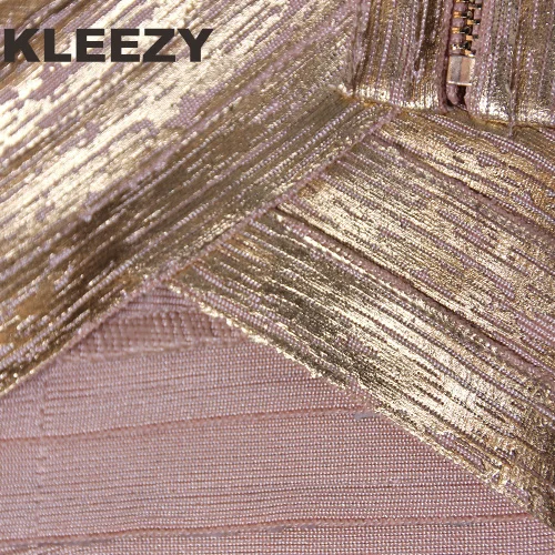 KLEEZY пикантная Новинка 2020 года бандажная Золотая вечерние Ка карандаш