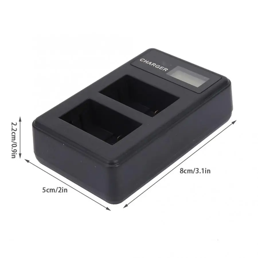 Новинка портативное зарядное устройство USB с двумя слотами и ЖК дисплеем для