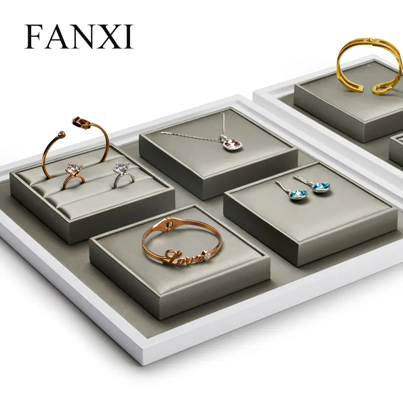 Подставка для ювелирных изделий FANXI кожаное кольцо ожерелье браслет серьги