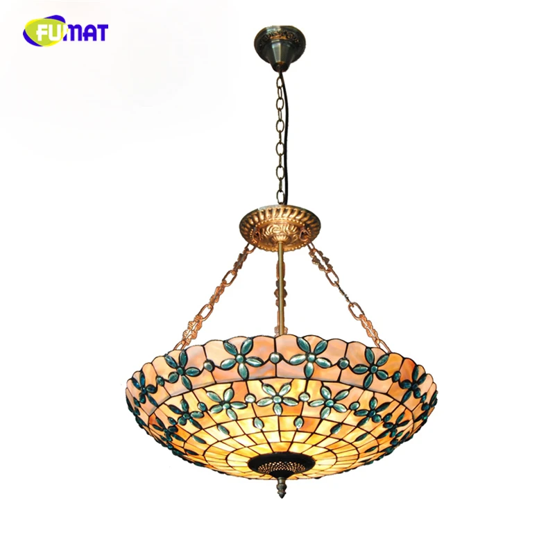 FUMAT 20 &quotTiffany Shell Shade подвесные светильники Европейское Внутреннее освещение синие