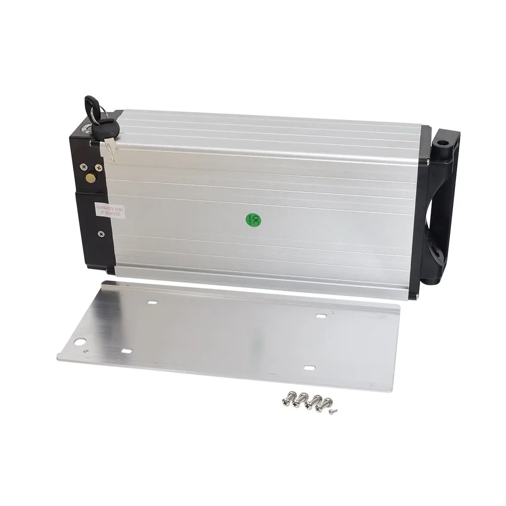 48V 20AH Lithium-ion Rack Mount Battery Rear Rack Batts with 54.6V 3Amp Charger for ebike fit 250w 500w 850w 1000W motor