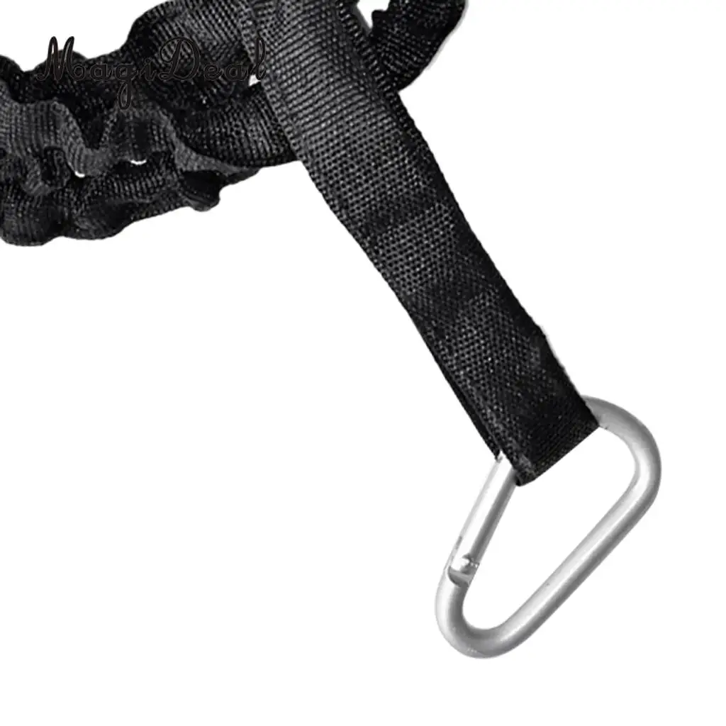 MagiDeal 61.4' Cinch-Lock Webbing Kayak Canoe Paddle Leash Fishing Rod Holder Accessory With Carabiner Black | Спорт и