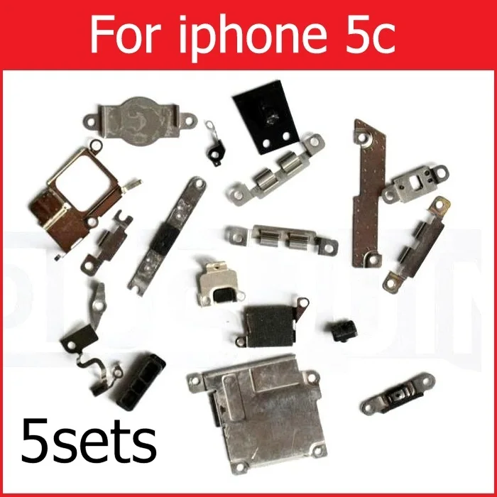 5Set for 5c Внутренние маленькие металлические железные детали для iPhone 4, 4S, 5, 5c, 5S, 6, 6s plus, маленький держатель, кронштейн, защитная пластина, комплект, запчасти для телефонов - Цвет: 5Set for 5c