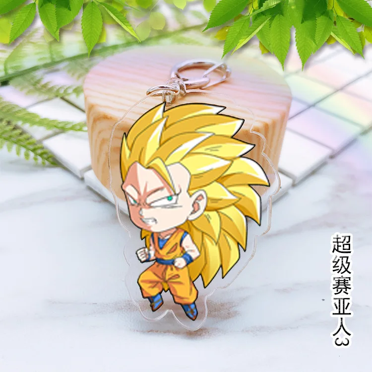 Жемчуг дракона Супер Saiyan акриловый косплей брелок Аниме Драконий жемчуг: Эволюция DBZ кулон брелок Torankusu Frieza Llavero - Цвет: 2